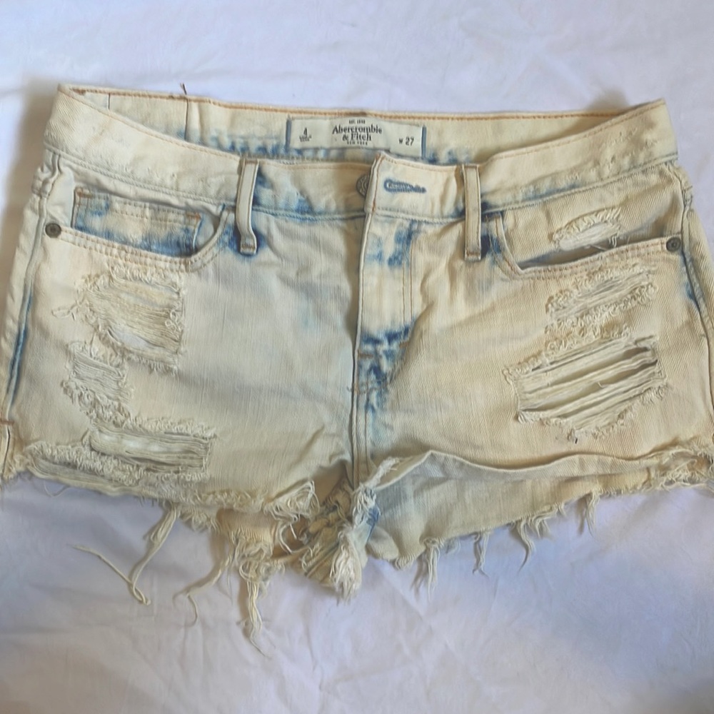 Abercrombie High Waisted Jean Shorts